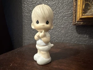 Precious Moments statuina vintage 1983 bambino ragazzo Jonathan e David in piedi  - Foto 1 di 5