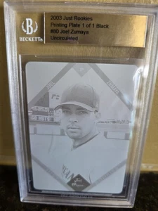 Joel Zumaya 2003 Just Rookies 1 Of 1 Black Printing Plate Detroit Tigers - Picture 1 of 5