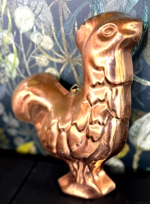 Plato para hornear pastel de hojalata de cobre vintage molde de gelatina pollo gallo Foto 1 de 4