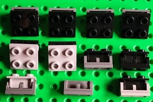 LEGO Hinge Rocking Plate 2x2 1x1 Bundle Lot Black Grey Base Top 6134 3937 3938 - Picture 1 of 4