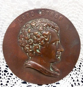 PLACA DE BRONCE DE LORD BYRON - Imagen 1 de 6