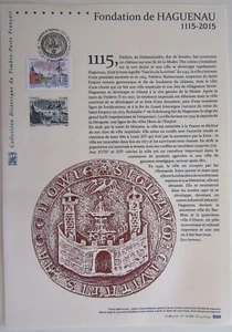 Document Philatélique 1er Jour : 46 2015 - Fondation de Haguenau - Picture 1 of 1