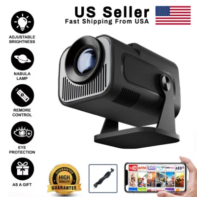 Mini 4K Android 11 Projector Native 1080P 390ANSI Dual Wifi6 BT5.0 99000Lumen - Image 1 of 4