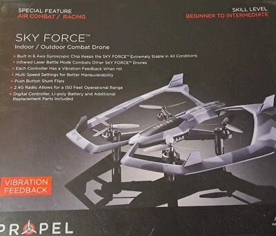 New PROPEL Sky Force Combat Drone indoor outdoor Battling Quadrocopter 2.4Ghz - Image 1 of 4
