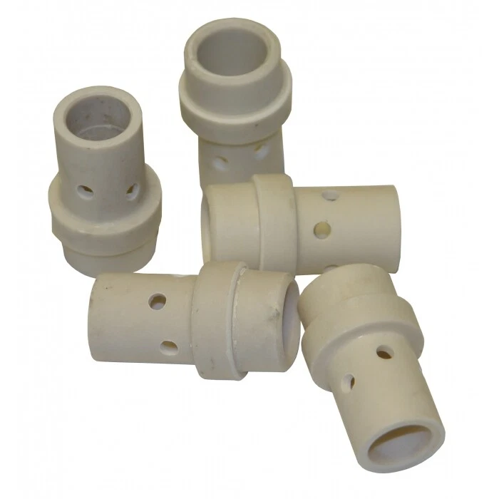 SWP / PARWELD / PARKER 5 x weißer Gasdiffusor für MB36 MIG Schweißbrenner B3605W Binzel Stil