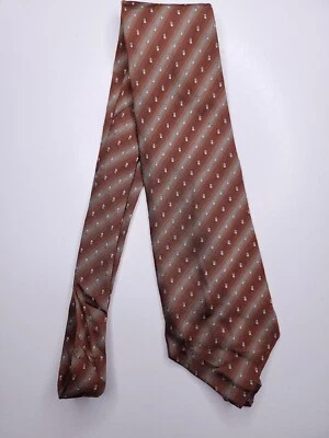 Burma Bibas Mens Formal Necktie 57"Lx4"W Brown Neck Tie  — 第 1/4 张图片