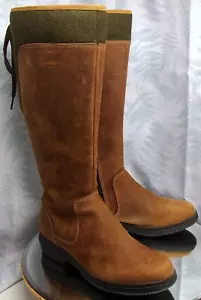 CLARKS TAVOY CEDAR BROWN LEATHER KNEE HIGH RIDING BOOTS SHOES US WOMENS SZ 8 M - Picture 1 of 10