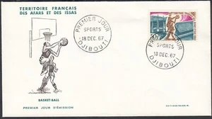 French Afars and Issas 1967- FDC with Yvert Nr.:_ 335. "Basketball"(EB) AR-07886 - Picture 1 of 2