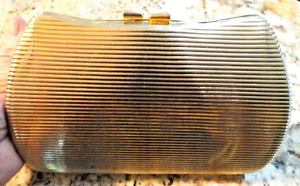 Shals International Metal Case Purse Silver Box Clutch Chain Strap VTG 80s - Picture 1 of 16