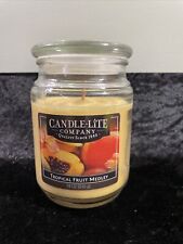 NEW Candle-Lite Tropical Fruit Medley 18 oz Scented Candle in a Lidded Jar