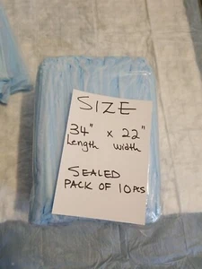 Animal Training Pads 10 per pack Adult Incontinence Disposable Bed Pads 34"×22" - Picture 1 of 4