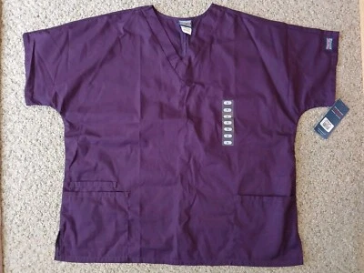 Cherokee scrub womens V-Neck Top XL Purple 4700 EGGW Classic Traditional New - Image 1 of 4