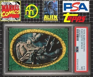 1979 Topps Alien Sticker - 15 Fantastic Space Jockey - PSA 7 NM - Picture 1 of 4