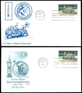 1971-75 Space Related LOT/4 Diff Cacheted Covers, All FDC #1434-5, #1529, #1570 - Picture 1 of 2