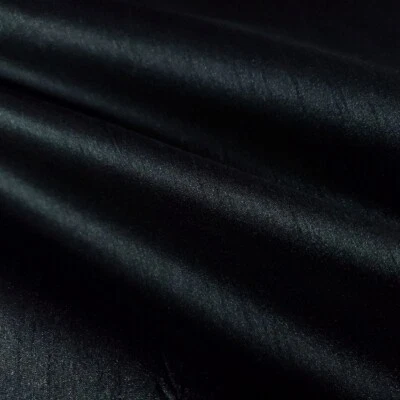 ЧЕРНЫЙ ИСКУССТВЕННЫЙ ШЕЛК ПОЛИ DUPIONI ТКАНИ РОСКОШЬ ТКАНИ 58» НА ДВОРЕ ПЛАТЬЕ ДРАПИРОВКИ - Изображение 1 из 4