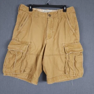 Vintage Abercrombie & Fitch Cargo Shorts Mens 32 (Fits 32x10) Brown Heavy Y2K - Picture 1 of 8