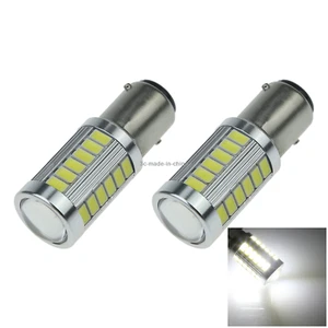 2x White RV 1157 Brake Blub Rear Lamp 33 Emitters 5630 SMD LED 2357 2397 E060 - Picture 1 of 5