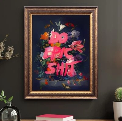 Do Epic Motivational Quote Canvas Poster Print, Sassy Art Decor - Image 1 of 4