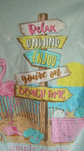 Simply Southern Light Blue Relax Unwind Enjoy Beach Time T-Shirt Size S NWT - Picture 1 of 4