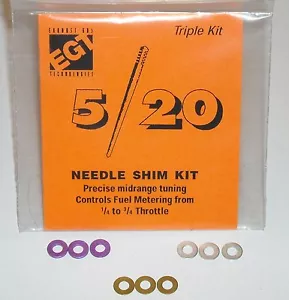 TRIPLE Carb Needle Shim Kit / Mikuni Carburetors - Picture 1 of 2