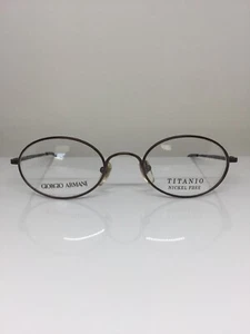Nuovo VINTAGE Giorgio Armani 289-T EYEGLASS GA 289 Titanio Ovale Marrone 48mm Italia - Foto 1 di 12
