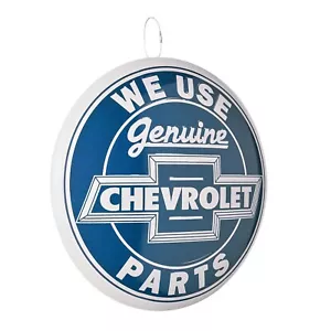 Chevrolet Genuine Parts 16" Round Metal Dome Sign - Picture 1 of 6