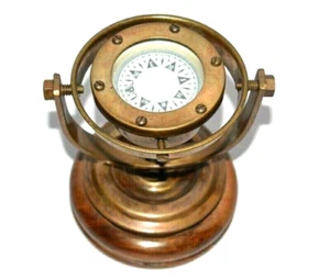 gimbal compass vintage ship's binnacle gimballed compass - Picture 1 of 3