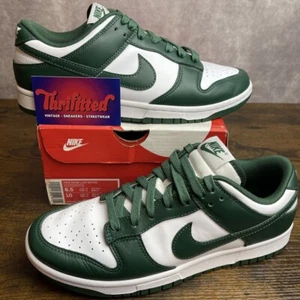 Nike Dunk Low Michigan State Size 8.5 DD1391-101 Green White OG Men’s Sneakers - Picture 1 of 11