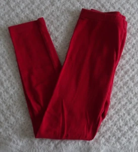 Gymboree 7 Girls Red Leggings GUC Christmas Valentine's Day - Picture 1 of 4