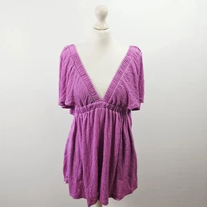Free People - Pagliaccetto La La Playsuit - Viola - Medium - Foto 1 di 7