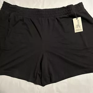 Terra & Sky Woman’s Plus Shorts Size (3X) 24-26 BLACK NWT - Picture 1 of 17