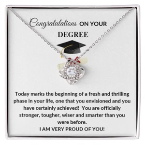 FELICITACIONES POR TU TÍTULO PERSONALIZADO GRADUACIÓN UNIVERSITARIA COLLAR REGALO - Imagen 1 de 10