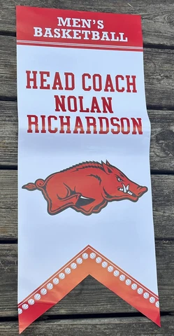 Vintage Arkansas Razorbacks Poster Banner Paper Nolan Richardson Basketball Cover