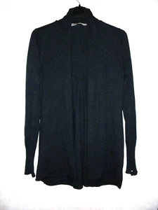 Athleta Cardigan Sweater Women S Grayish Blue Cashmere Blend Open Long Sleeve - Picture 1 of 8