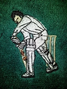 Personalised Christmas face cloth cricket player custom embroidered name gifts - Picture 1 of 1