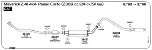 MARMITTA CENTRALE PER FORD Maverick 2.4i 4X4 passo corto 2389 cc 124 cv/91 kw Ca - Imagen 1 de 1