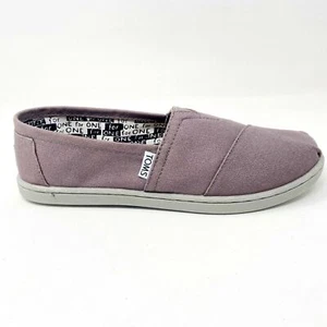 Toms Classics Ash Gray Youth Slip On Casual Canvas Flat Shoes - Picture 1 of 5
