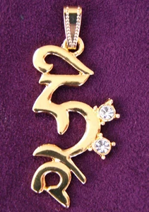 Feng Shui HRIH Seed Syllable Pendant - Picture 1 of 1