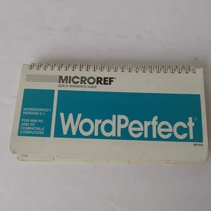 WordPerfect 5.1 MicroRef Kurzanleitung IBM PC Vintage Handbuch 1989 - Bild 1 von 14