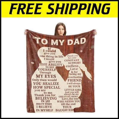 Warm & Fuzzy Dad Gift Blanket - 60 Inch Cozy Throw for Birthdays or Father’s Day - Image 1 of 4