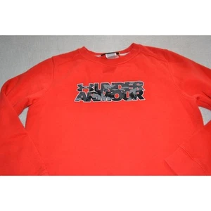 Under Armour Boys Size Large Sweatshirt Pullover Red Cotton Blend - Picture 1 of 8