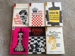 Lot 6 Vtg Chess Tartan Books: Paul Morphy, Bobby Fischer 3, 5, 29, 32, 33, 36 - Bild 1 von 5