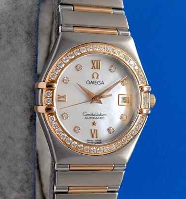 Ladies Omega Constellation 18K Rose Gold Watch - Automatic - Diamonds - 1397.76 - Image 1 of 4