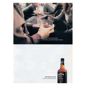 Jim Beam Black Kentucky Bourbon Whiskey Vintage Magazine Print Ad 2002 - Picture 1 of 1