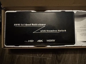 2X HDMI 4x1 Quad Multi-Viewer Switcher Seamless 4 Channel. For Parts/UNTESTED - Picture 1 of 14