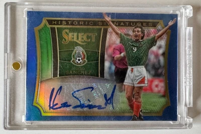 Hugo Sanchez 2015-16 Panini Select Historic Signatures Blue AUTO Mexico #'d /99 - Image 1 of 4