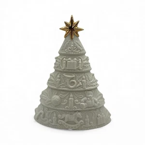 St. Nicholas Square Illuminated Porcelain Bisque Christmas Tree Holiday Decor - Picture 1 of 6