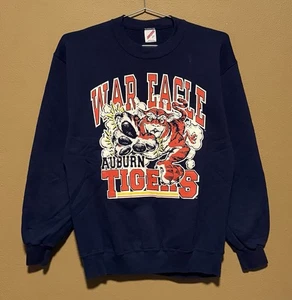 Vintage Auburn Tigers War Eagle große Grafik Sweatshirt blau - Herren Größe Large - Bild 1 von 3