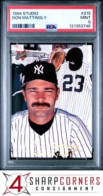1994 STUDIO #215 DON MATTINGLY YANKEES PSA 9 - Image 1 of 3