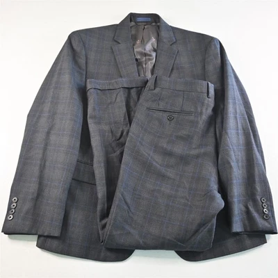 Ryan Seacrest 42S 34x30 Gray Glenn Check Wool Mens Jacket Pants Suit - Image 1 of 4
